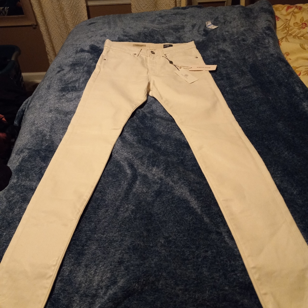 AG Rebecca Taylor cream leather pants (new with tags) Size 26r